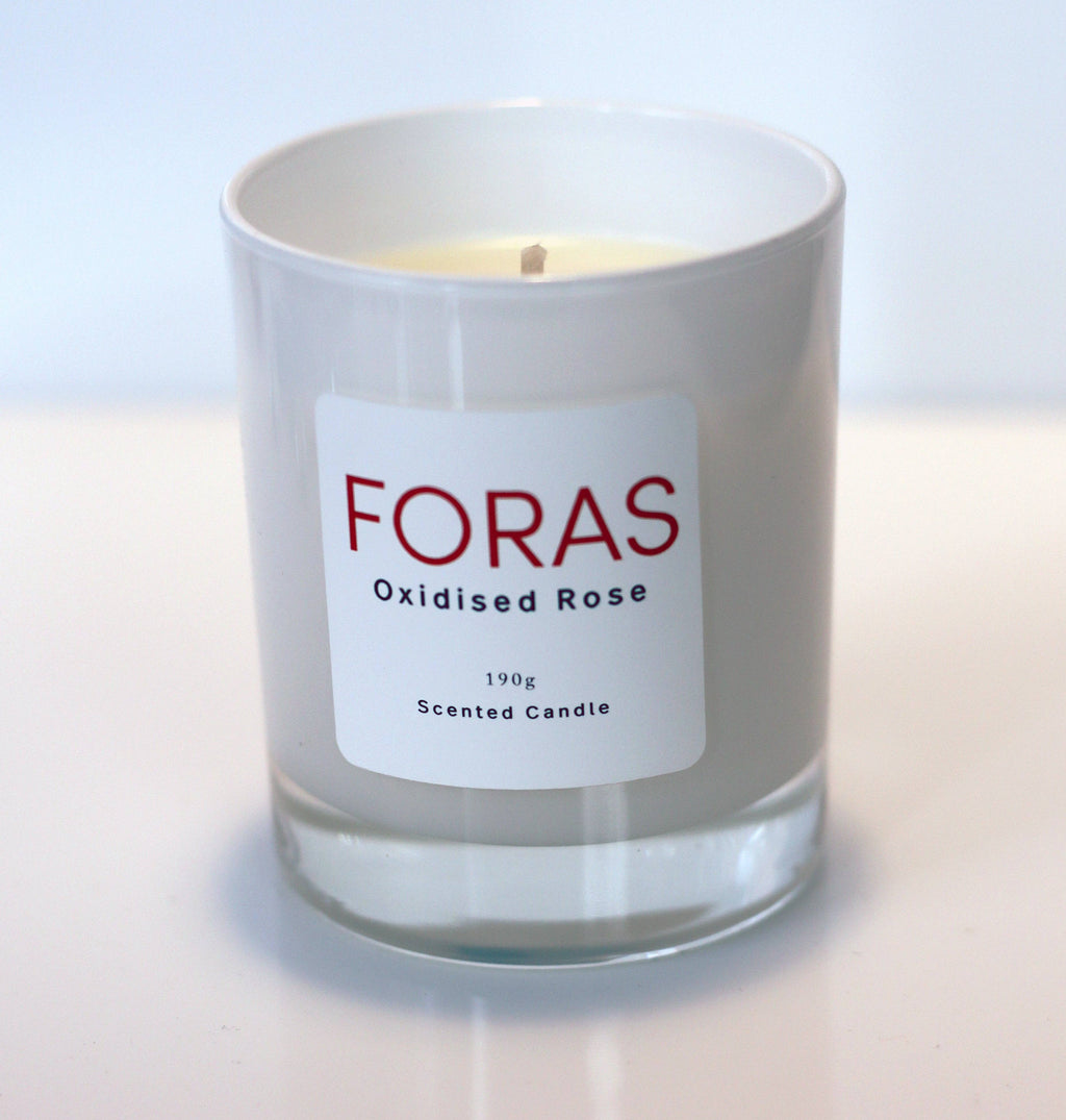 Oxidised Rose candle