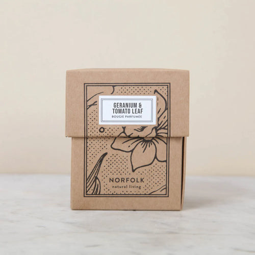 Botanical Candle - Geranium & Tomato Leaf by Norfolk natural living