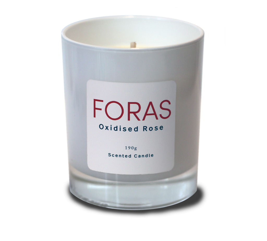 Oxidised Rose candle