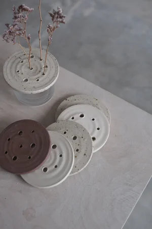 Wheel Thrown Floral Jar Holder