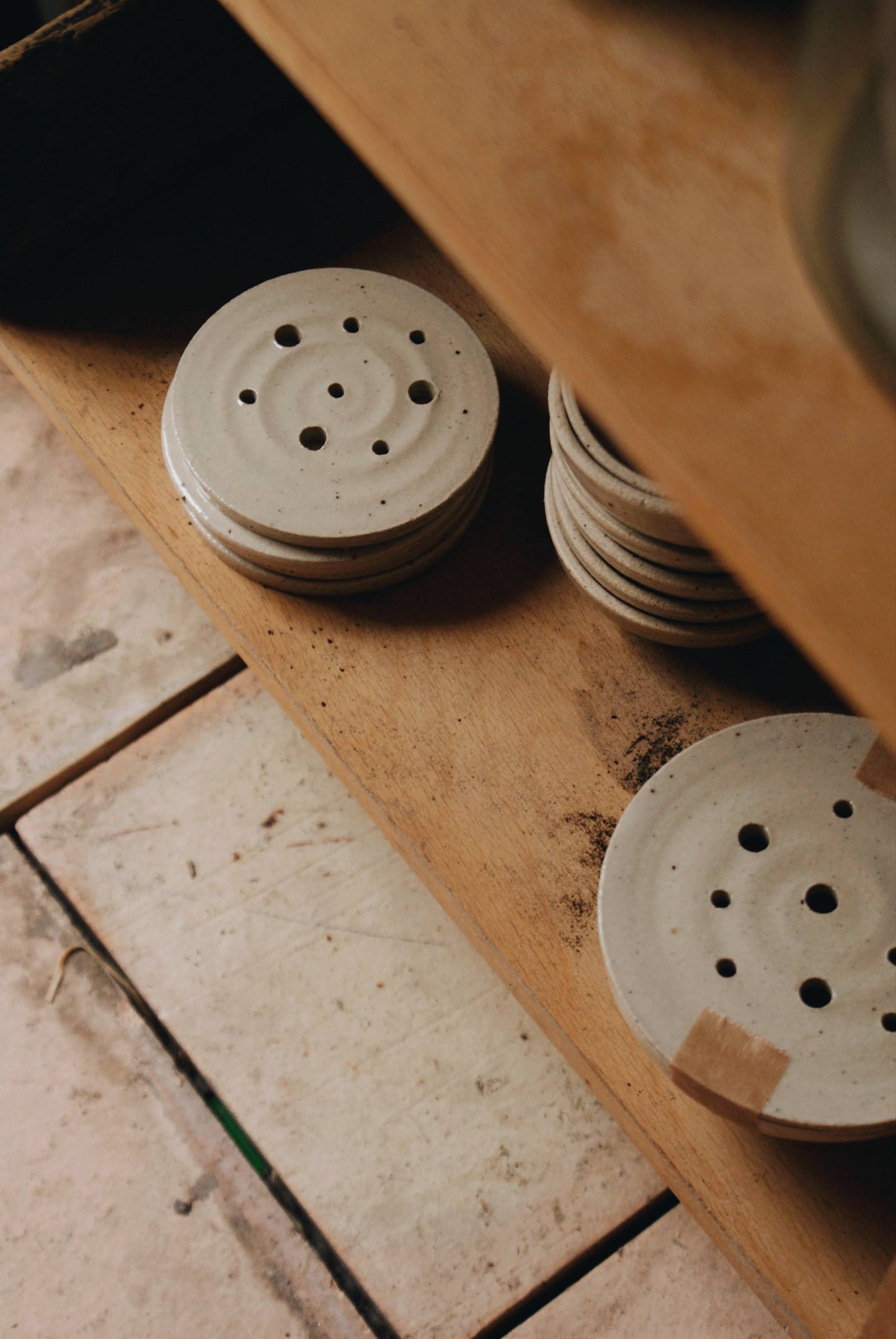 Wheel Thrown Floral Jar Holder