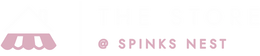The Store at Spinks Nest logo in cream and pink for dark backgrounds