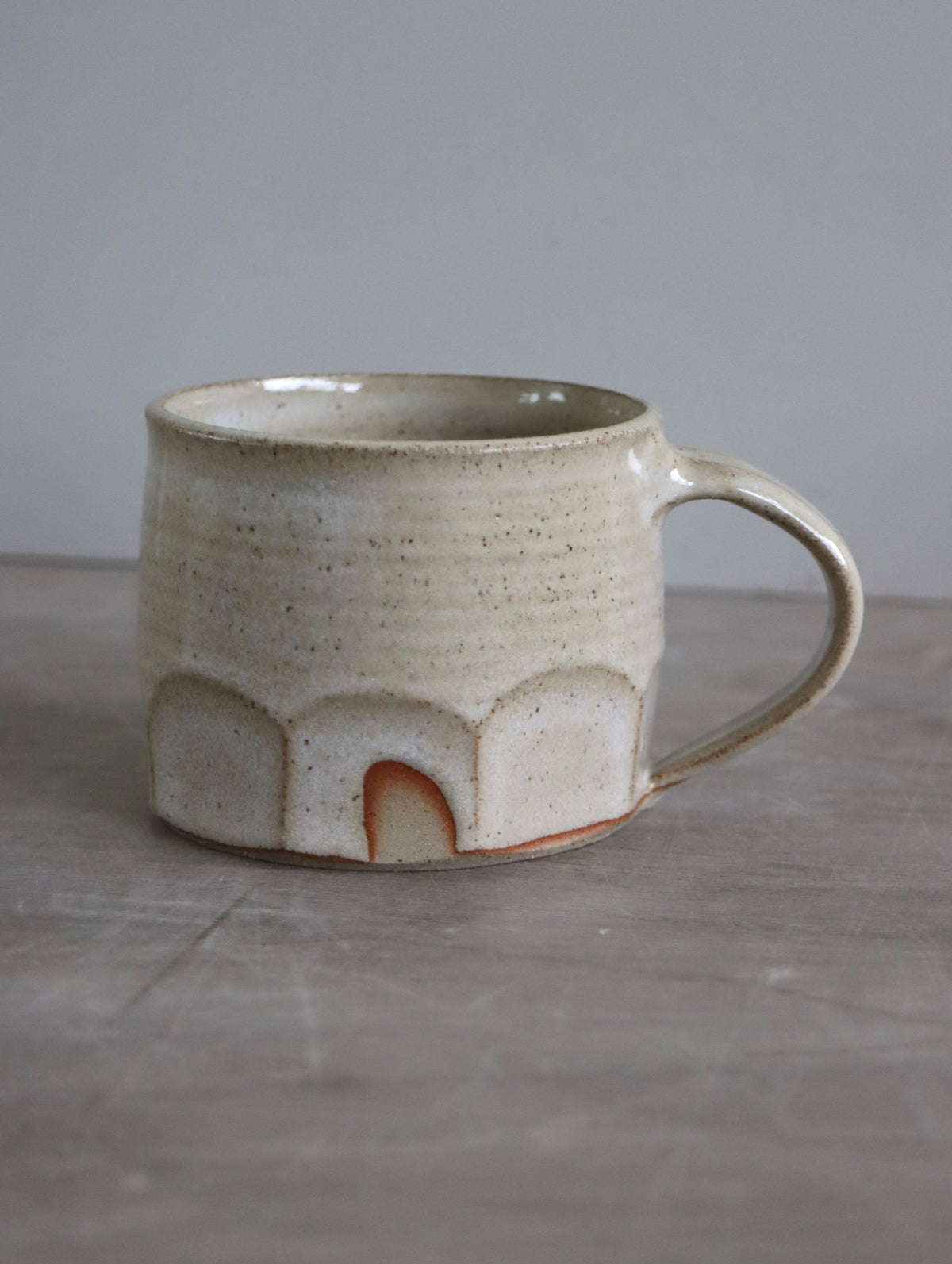 White speckle faceted mug by Hannah Burgess Ceramics, view 1