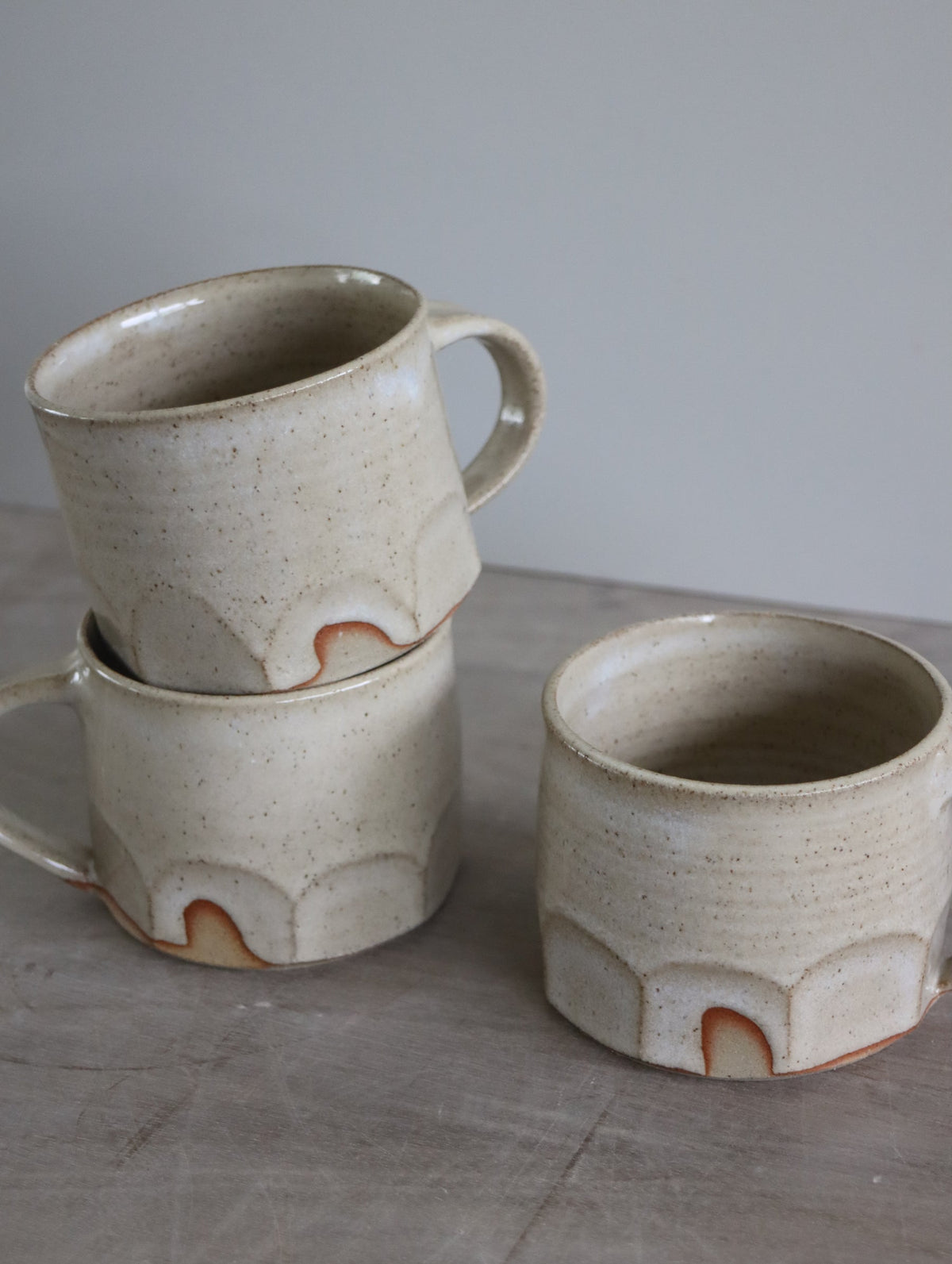 White speckle faceted mug by Hannah Burgess Ceramics, view 2